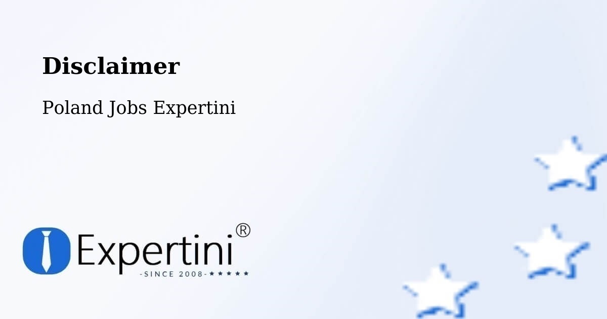 Disclaimer – Okonek - Poland Jobs Expertini