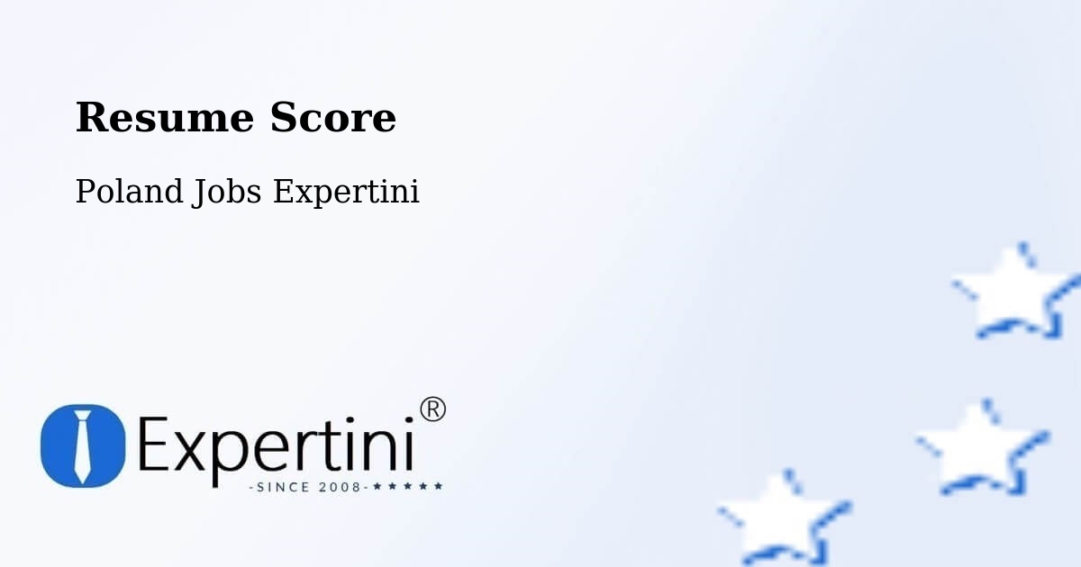Resume Score & Job Description Match Tool – Okonek - Poland Jobs Expertini
